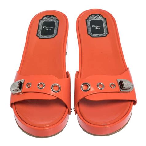 orange Dior sandals